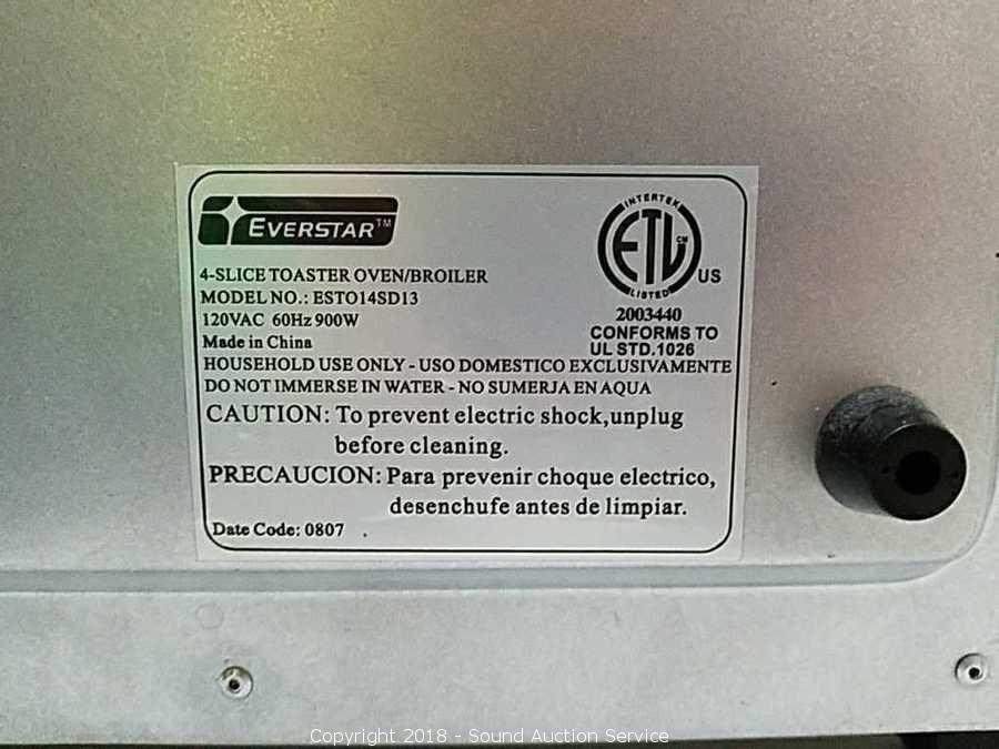 User manual everstar toaster oven broiler